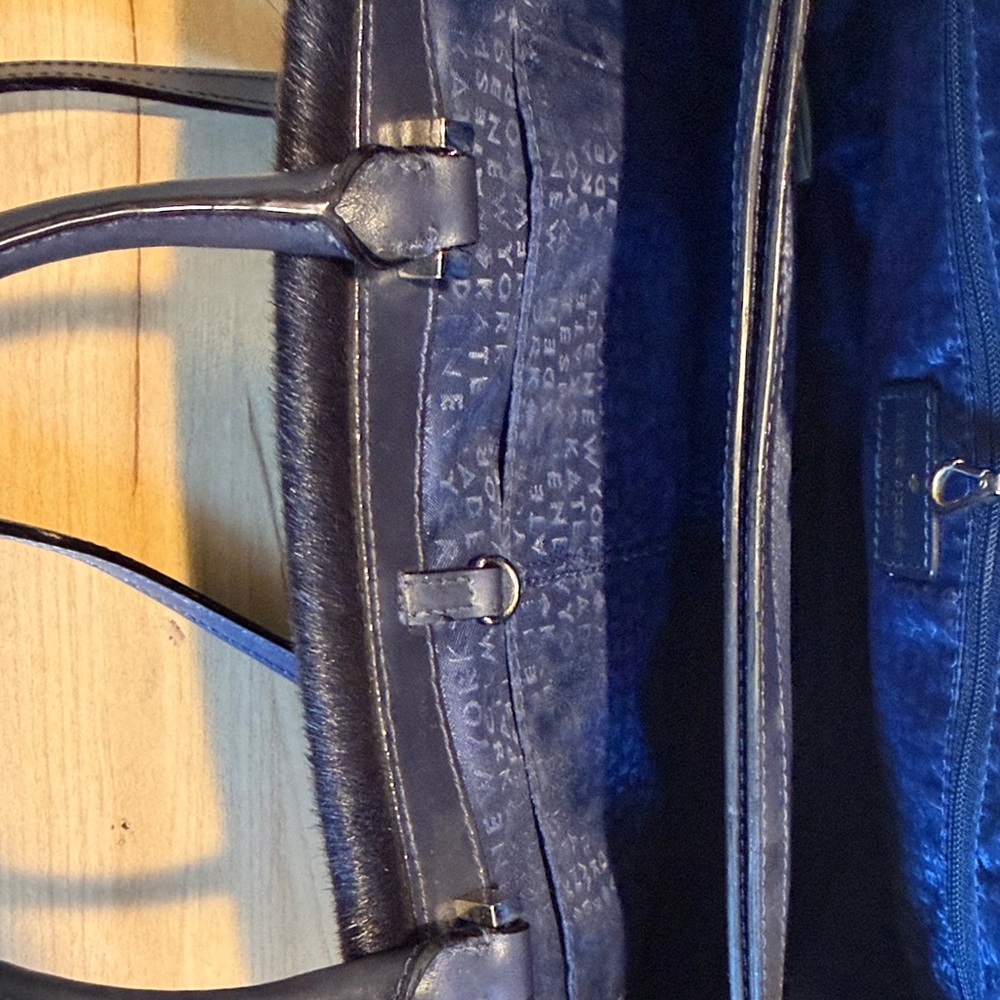 Kate Spade Suede Navy Blue Handbag - Picture 12 of 14